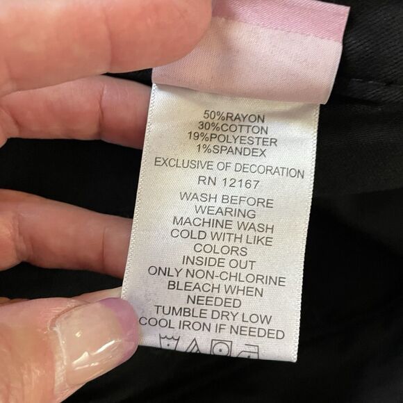 Laurie Felt Pull On Jeans Size 2X Black SILKY WATER PAINT Skinny Stretch NEW - Picture 10 of 12